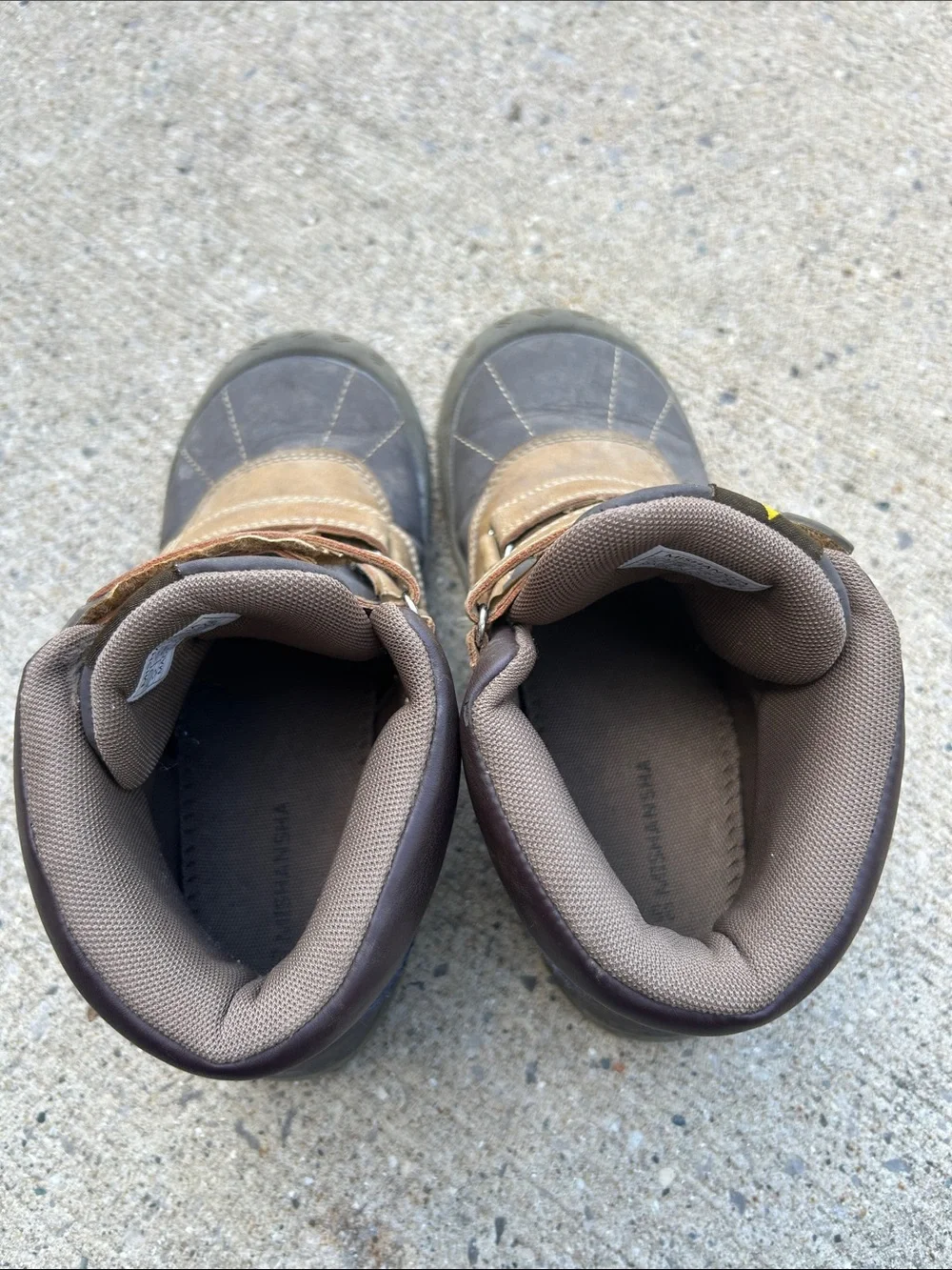 Mishansha Kids Brown and Tan Hook-and-Loop Outdoor Boots Size 3.5